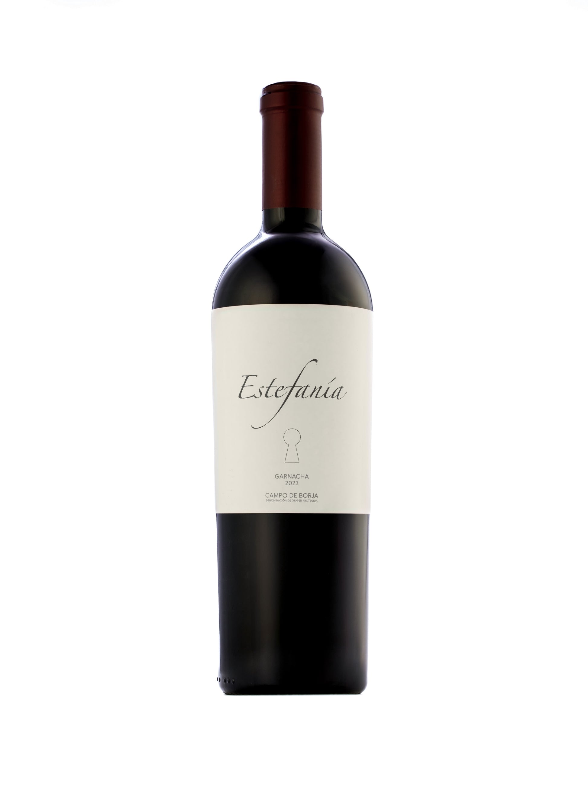 Estefania Dry Red Grenache Wine Front View